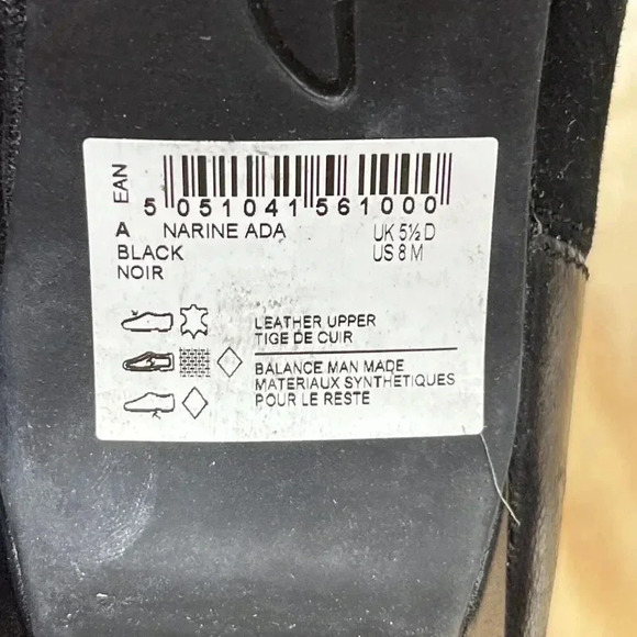 Clarks Collection Narine Ada Black Suede Leather High Heel Bootie Size 8 M - Picture 12 of 12